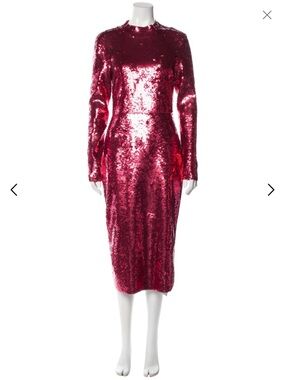 Brand New with Tags Veronica Beard Radiant Raspberry Sequin Midi Dress